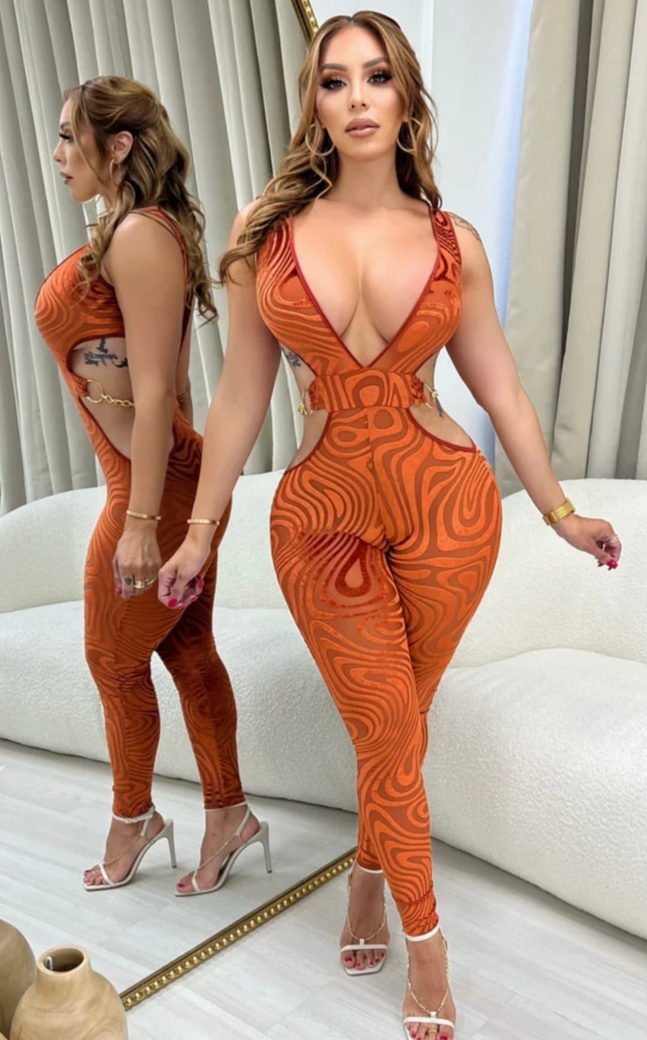 Jaded Orange Jumpsuit